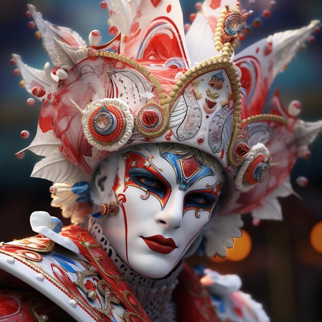 Foto foto renderizada en 3d del personaje del carnaval