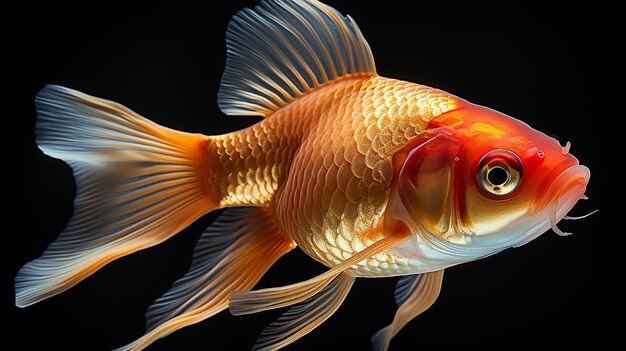 Foto foto renderizada en 3d de un pez sobre un fondo blanco