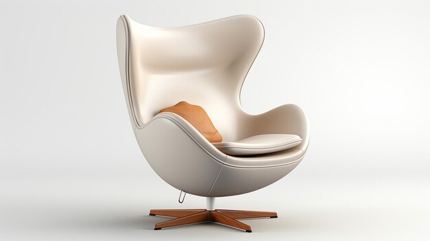 Foto renderizada en 3D de la silla y el sofá con aspecto moderno