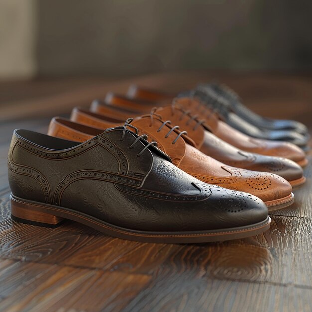 Foto renderizada en 3D de los zapatos