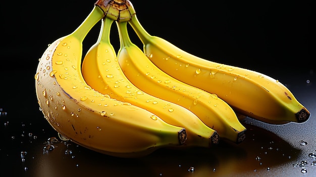 Foto renderizada em 3D de banana em um fundo simples