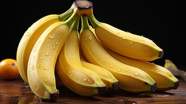 Foto renderizada em 3D de banana em um fundo simples