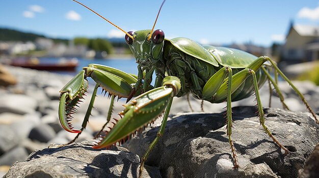 Foto foto renderizada em 3d de um gafanhoto