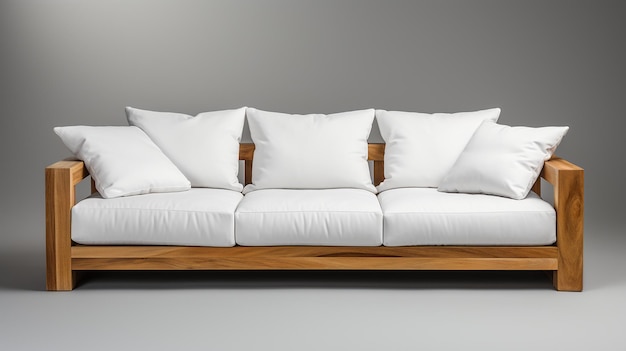 Foto foto renderizada em 3d de um sofá moderno