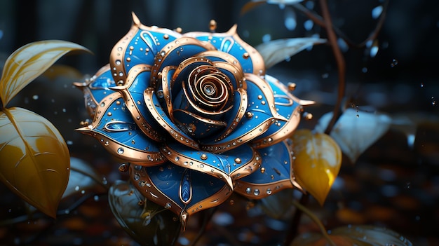 Foto renderizada em 3D de uma flor