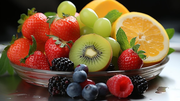 Foto renderizada em 3D do design das frutas