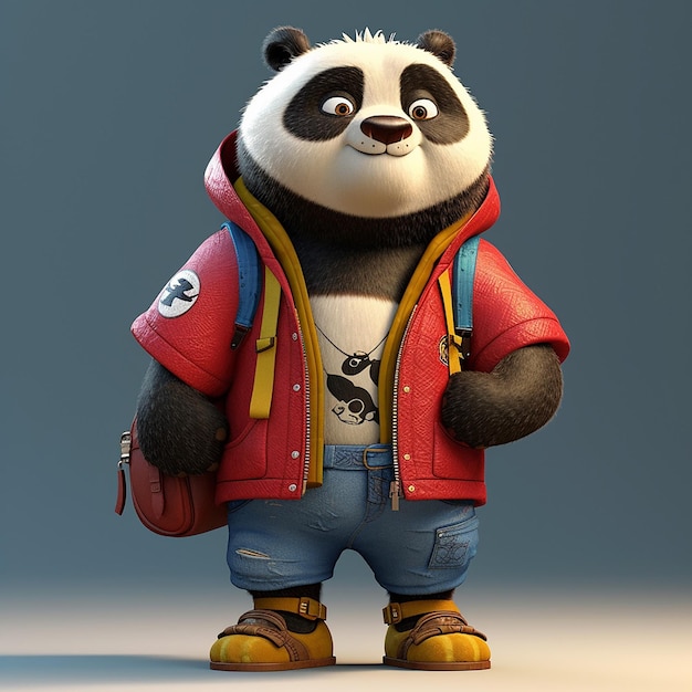 foto renderizada em 3D do panda sagrado