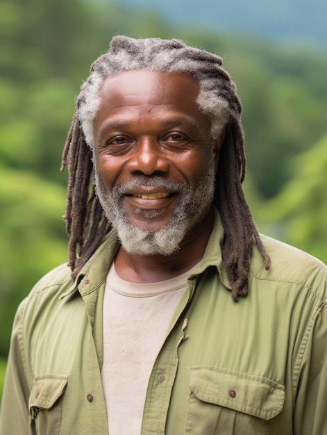 Foto de retrato de un hombre adulto mayor de Trinidad y Tobago