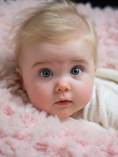 Foto de retrato de una niña belga de pelo liso