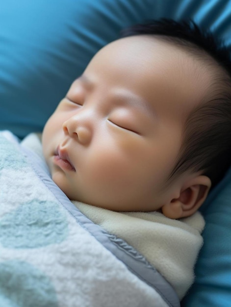 Foto de retrato de un niño de Malasia con pelo liso