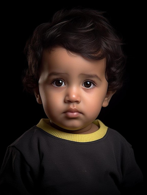 Foto de retrato de niño malasio cabello lacio masculino