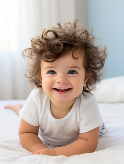 Foto foto de retrato de un niño sudafricano de pelo liso