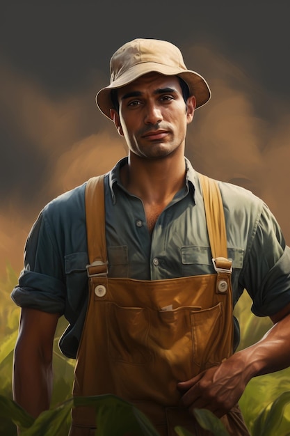 Foto de retrato de trabajador agrícola