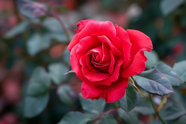 La foto de la rosa de la serenata de la seda escarlata