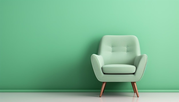 Foto sala de estar verde com um gerador de cadeira verde por ai