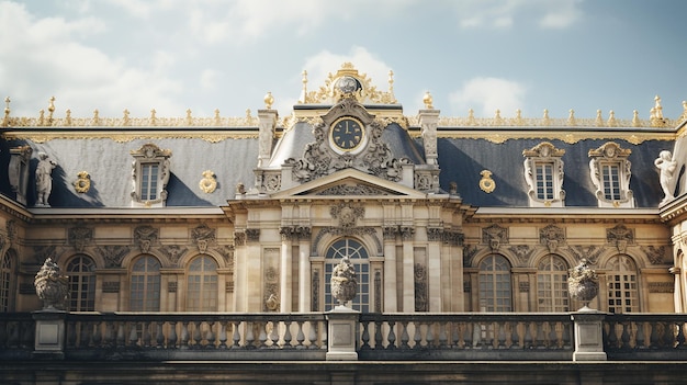 Foto de la sala con el diseño interior del Palacio de Versalles Francia