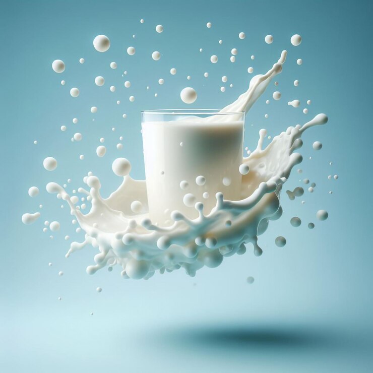 una foto de una salpicadura de leche