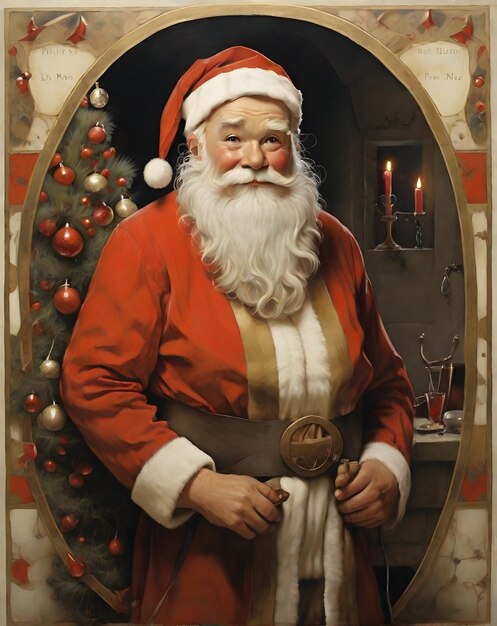 Una foto de Santa Claus real con regalos