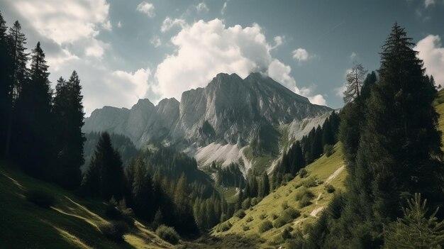 Foto schöne Aussicht auf dem Berg 7