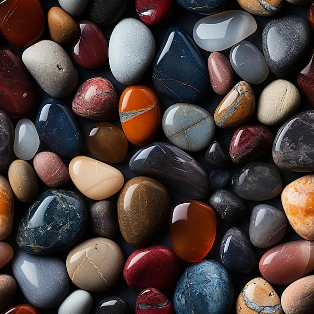 foto sem costura com um padrão realista de pedras bonitas