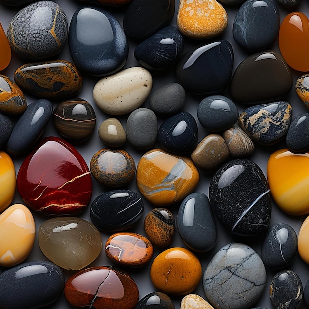 foto sem costura com um padrão realista de pedras bonitas