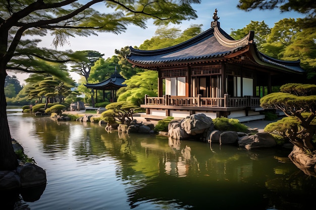 Foto de Serenity en un jardín japonés paisaje pacífico