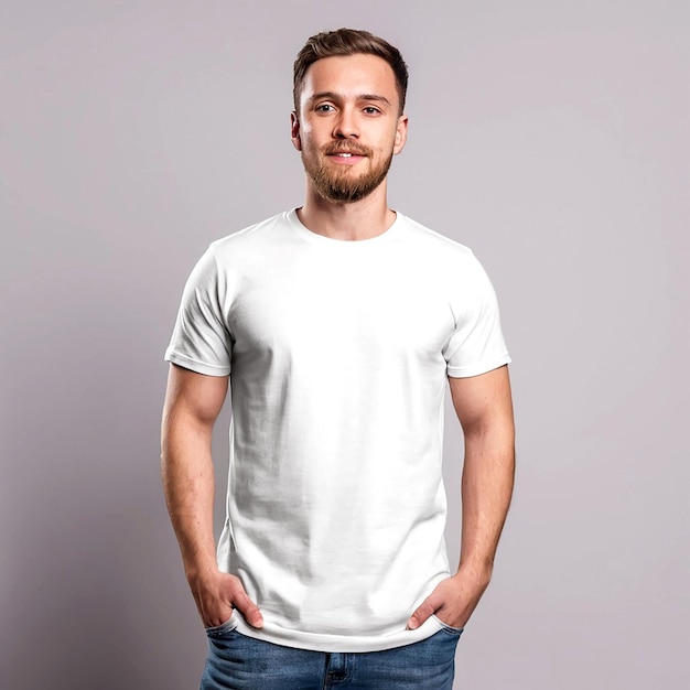 Foto-Shirt-Mockup-Konzept mit einfacher Kleidung