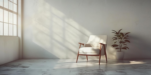 Foto de un sillón industrial en una habitación de lujo moderna