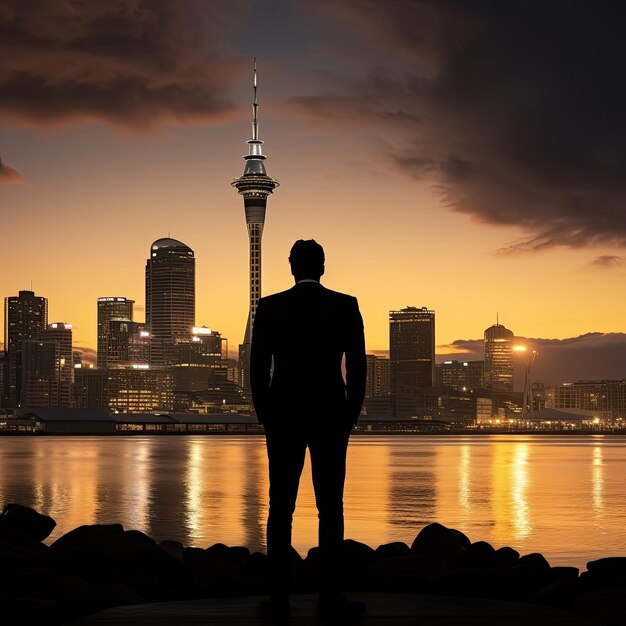 Foto foto de la silueta de auckland