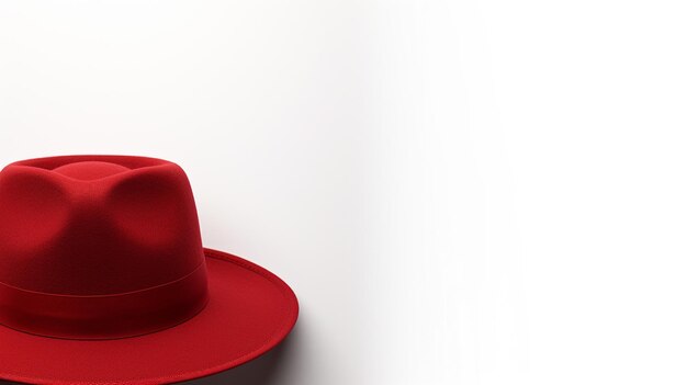 Foto foto del sombrero rojo de panamá aislado sobre un fondo blanco