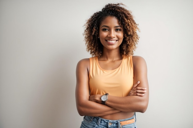 Foto foto sonriendo deporte mujer