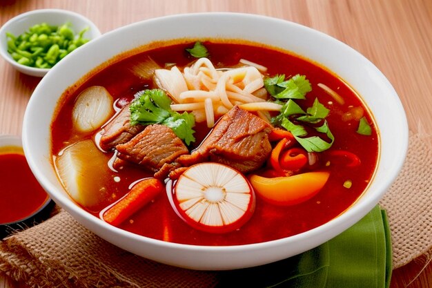 Foto de Soto Betawi sopa tradicional indonesia de carne de res y despojos