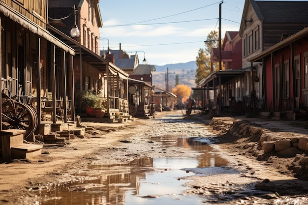 Foto stock de Old West Town, onde os cowboys viviam