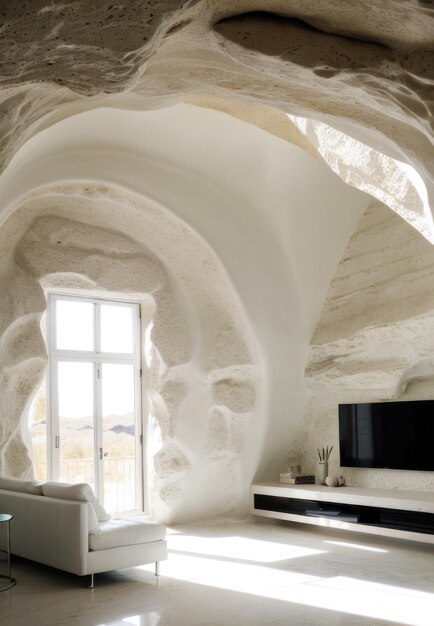 Foto de stock gratuita sobre sala de estar contemporánea en una cueva interior moderno decoración de arquitectura de espacio abierto