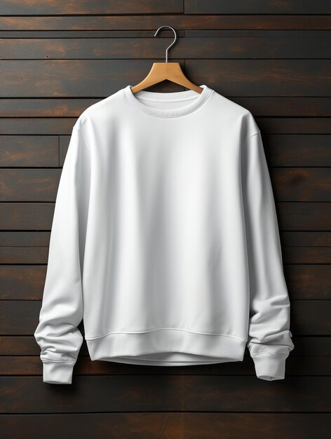 Foto de sudadera en blanco para diseño de maqueta