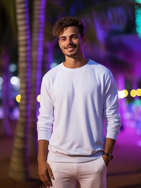 Foto de sudadera en blanco para el diseño de maqueta