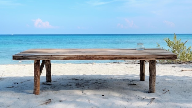 Foto superior de la mesa de madera frente al blanco.