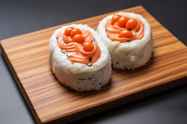 Foto foto de sushi en forma de corazón