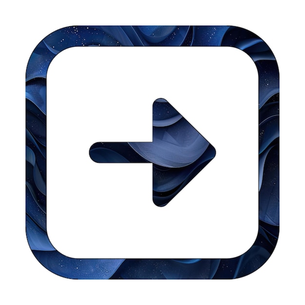 Foto-Symbol Lichtpfeil Alt-Quadrat rechts Blauer Gradient Hintergrund-Stil-Design