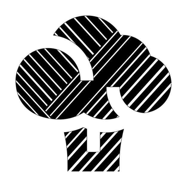 Foto-Symbole Brokkoli-Symbol schwarz-weiße diagonale Linien