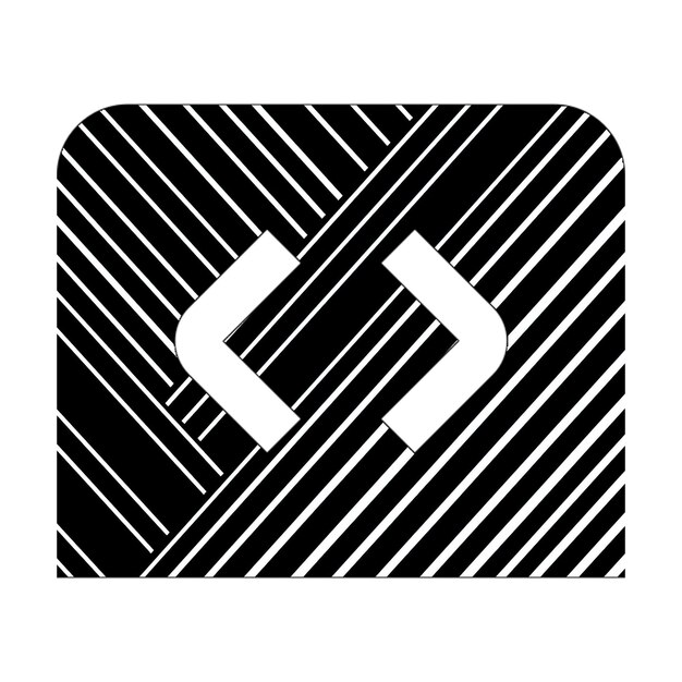 Foto-Symbole Rechteck-Code-Symbol schwarz-weiße diagonale Linien