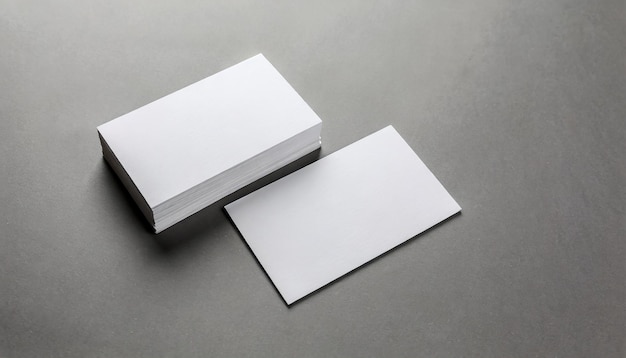 Foto de tarjetas de visita blancas plantilla para la identidad de marca para la presentación de diseñadores gráficos