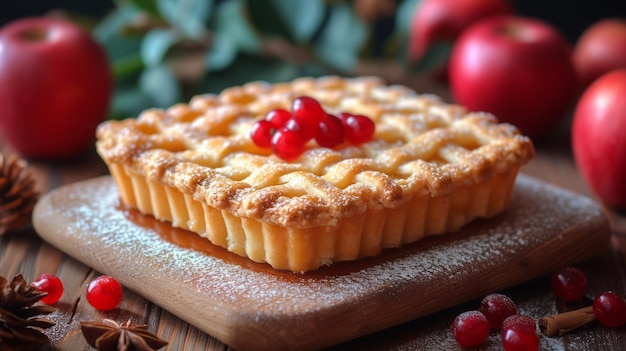 La foto de la tarta de manzana