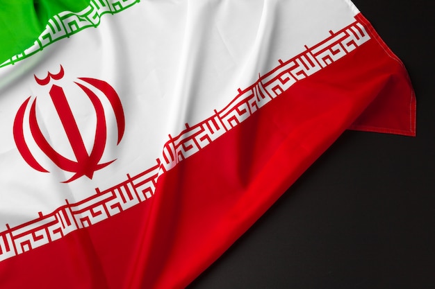 Foto de tela bandera de Irán cerca