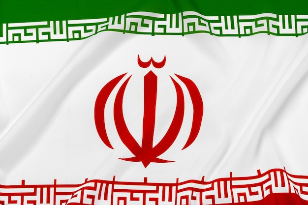 Foto de tela bandera de Irán cerca