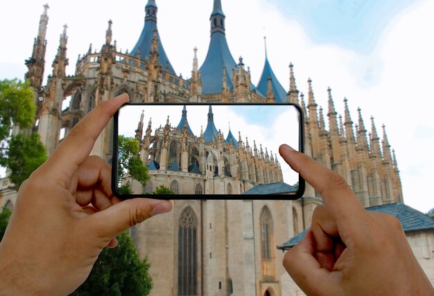 Foto por teléfono Iglesia de Santa Bárbara en Kutná Hora