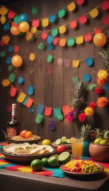 Foto del telón de fondo de las vacaciones de Cinco De Mayo