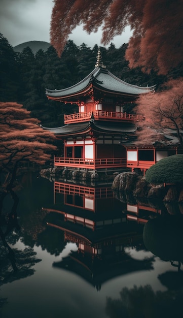 Foto foto de un templo japonés