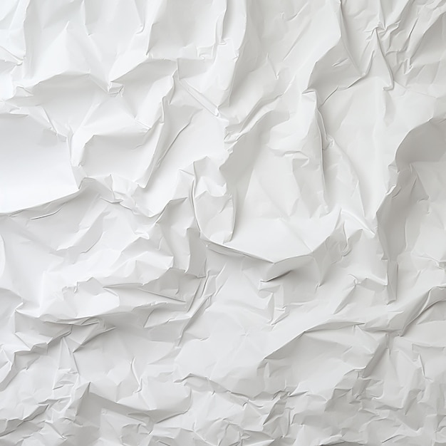 Foto de textura de papel arrugado y arrugado blanco brillante transparente