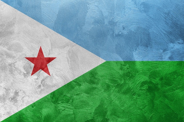 Foto texturizada de la bandera de Djibouti